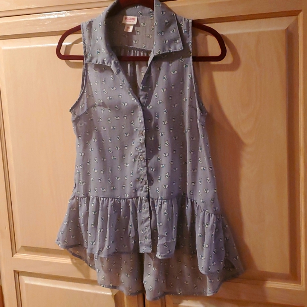 MOSSIMO Bunny Print sleeveless blouse